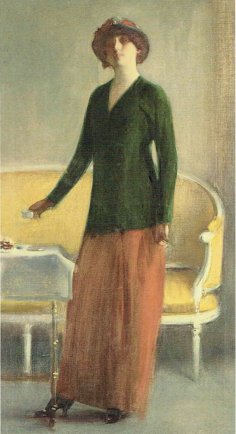 Ramon Casas - Donna che prende una tazza di cioccolata